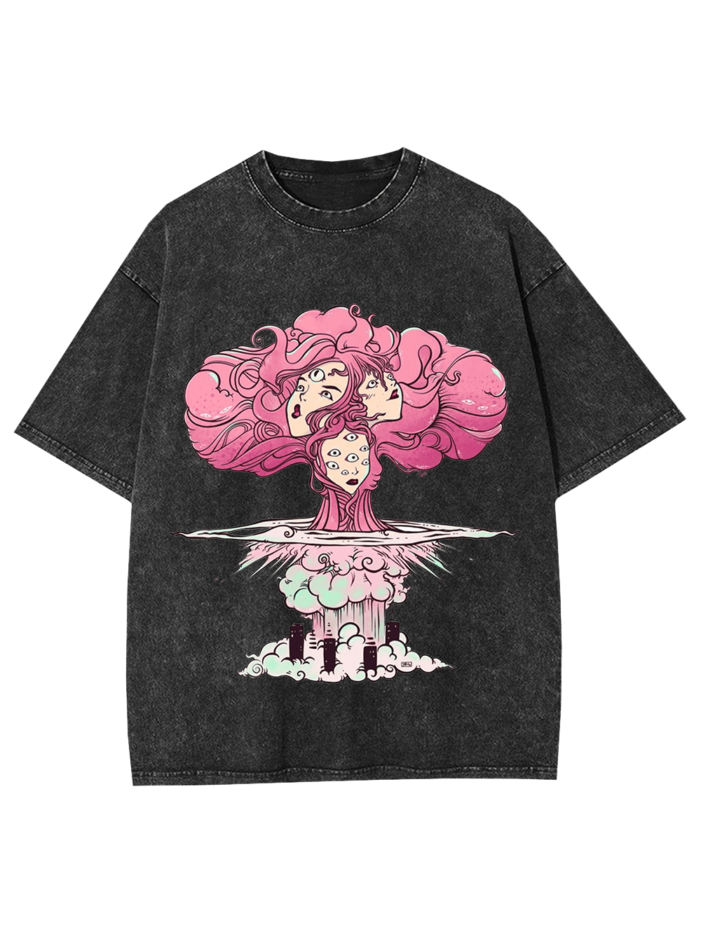 Cosmic Explosion Washed Tshirt-ClassyOutlaw Sale