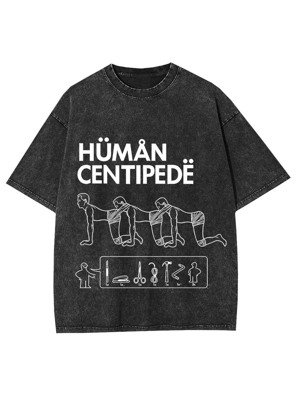 Human Centipede Assembly Washed Tshirt