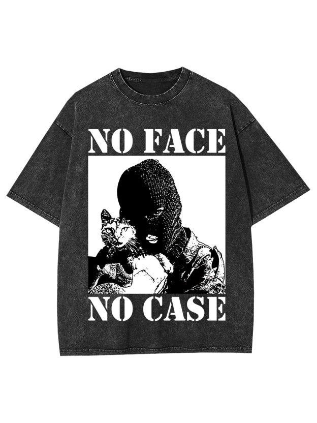 No Face No Case Washed Tshirt