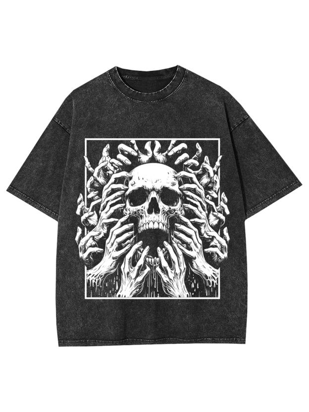 Skull Of Hands Washed Tshirt