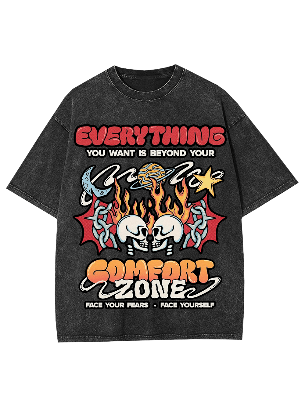 Face Your Fears. Face Yourself Washed Tshirt