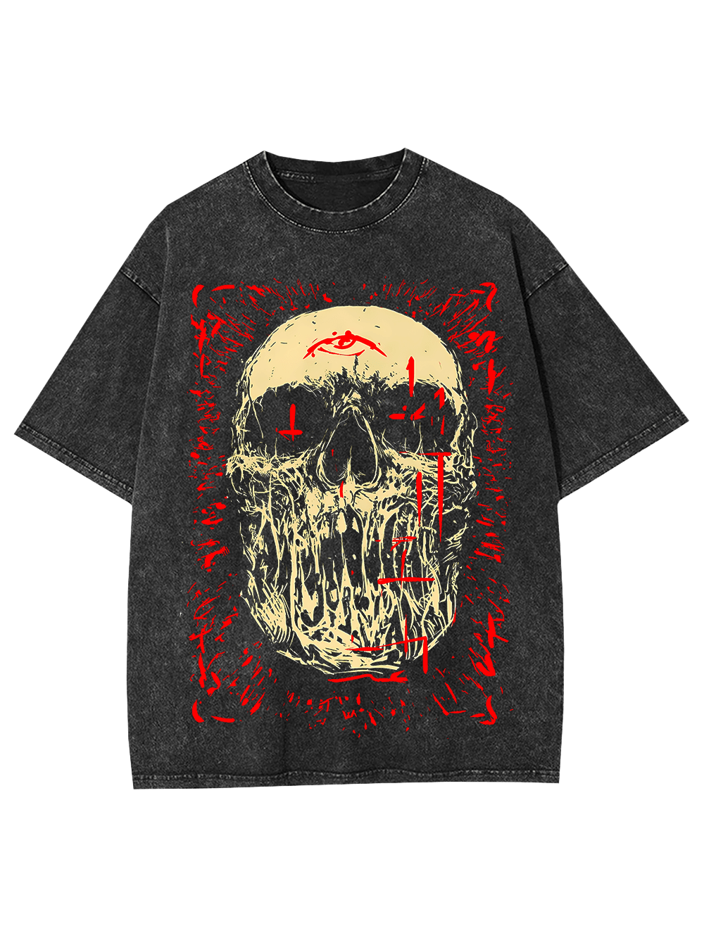 Third Eye Skull Washed Tshirt