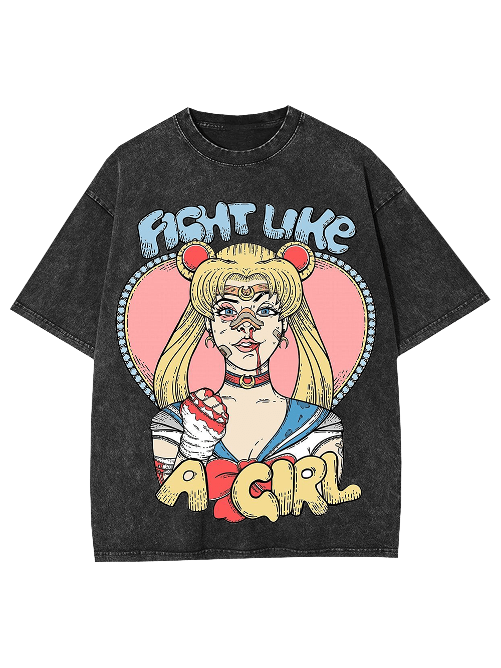 Ficht Like A Girl Washed Tshirt