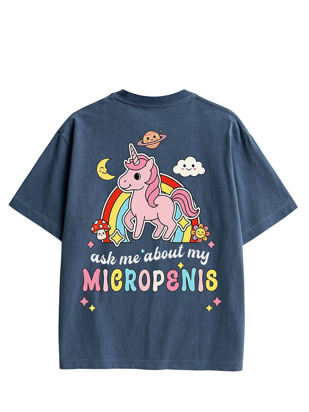 ASK ME ABOUT MY MICROPENIS DOUBLE SIDED PRINT WASHED TSHIRT