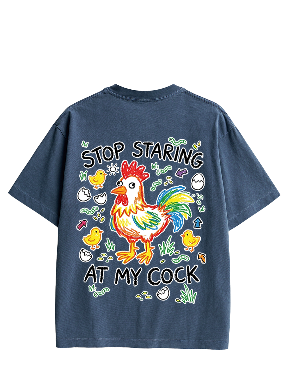STOP STARING DOUBLE SIDED PRINT WASHED TSHIRT