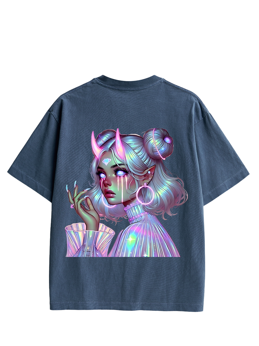 NEON DREAMSCAPE DOUBLE SIDED PRINT WASHED TSHIRT