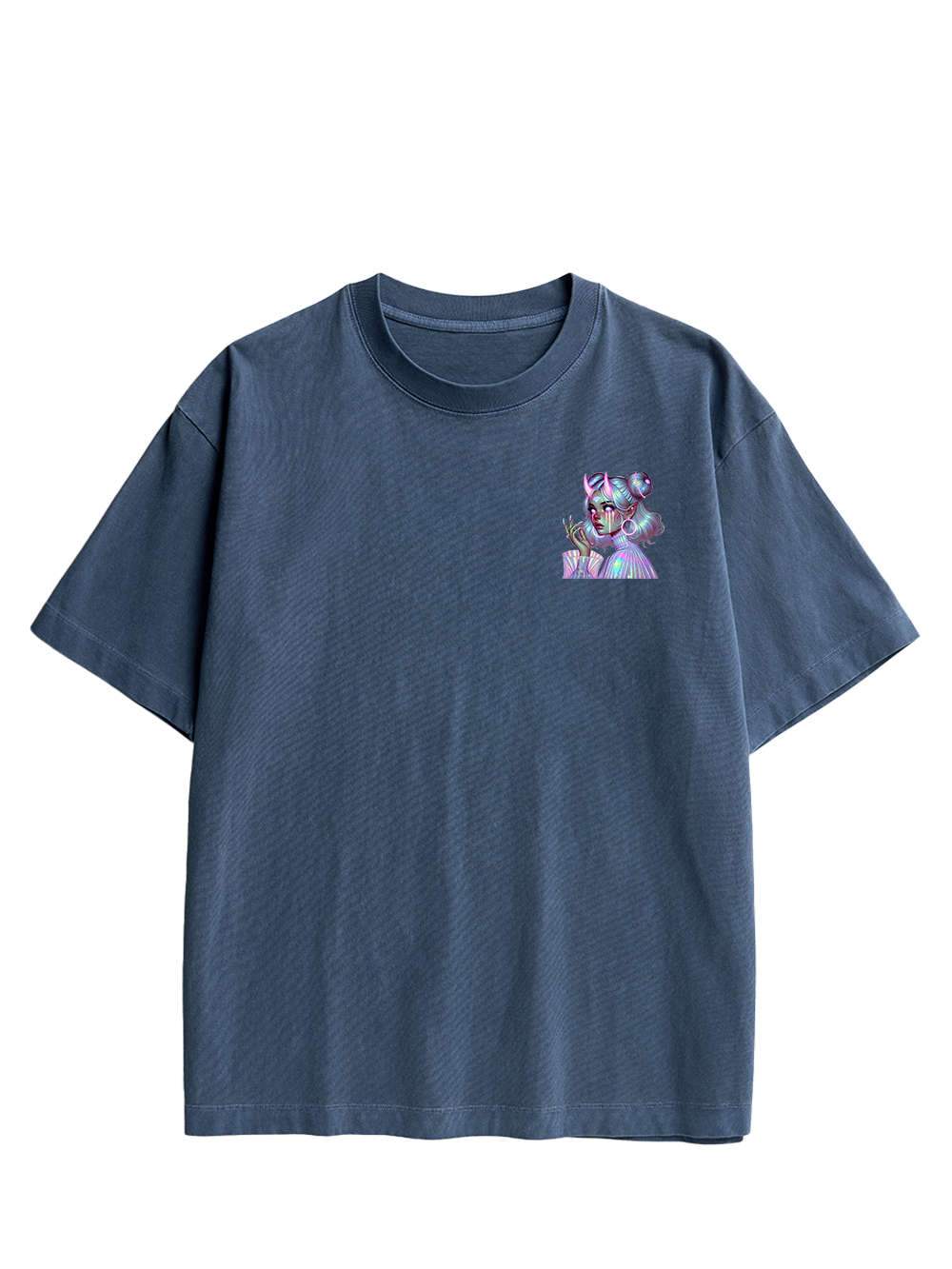 NEON DREAMSCAPE DOUBLE SIDED PRINT WASHED TSHIRT