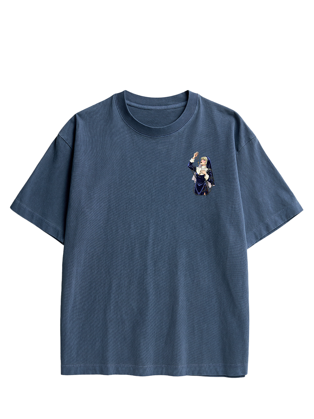 LICKING MANGA NUN DOUBLE SIDED PRINT WASHED TSHIRT