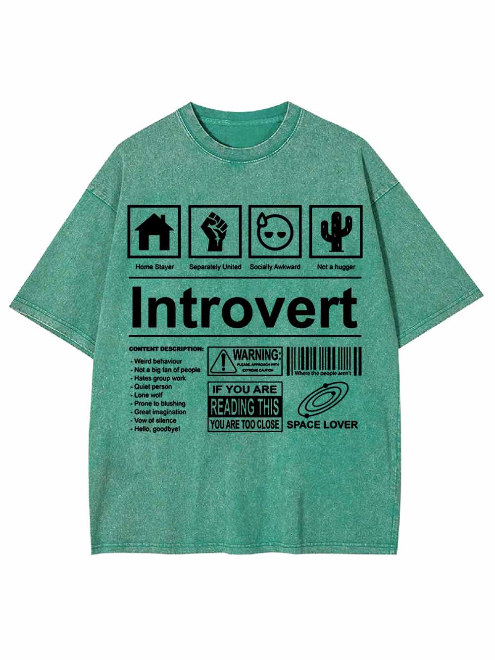 Introvert Washed Tshirt