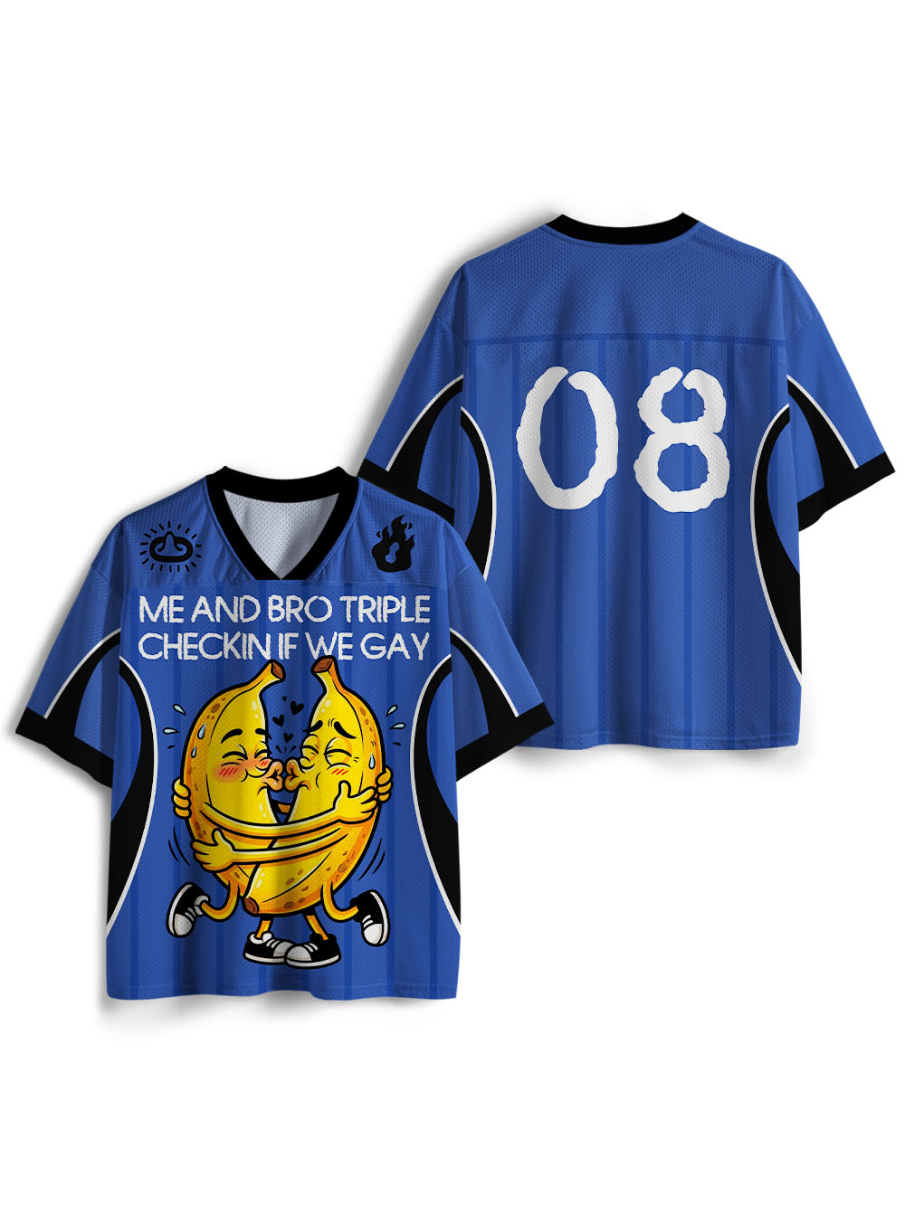 ME AND BRO TRIPLE CHECKIN IF WE GAY MESH JERSEY