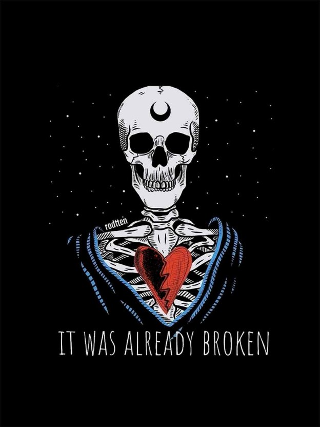 I WAS ALREADY BROKEN WASHED TSHIRT