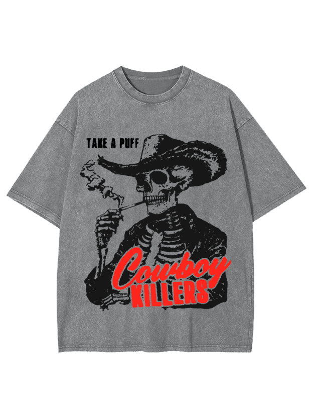 Take a Puff: Cowboy Killers Washed Tshirt