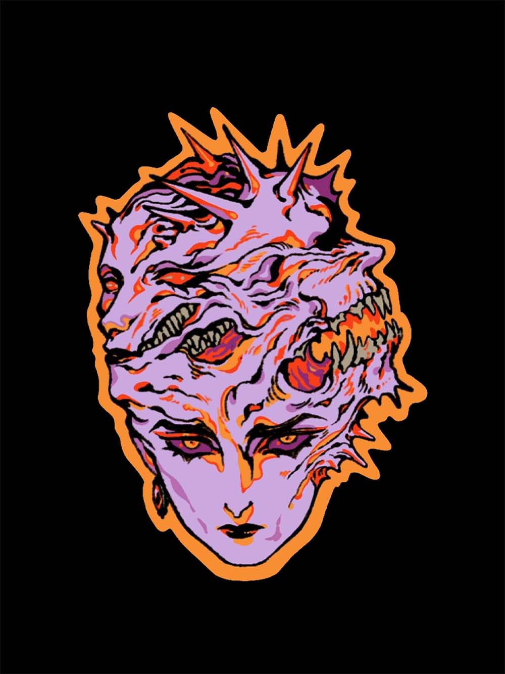 Faces of Chaos Washed Tshirt