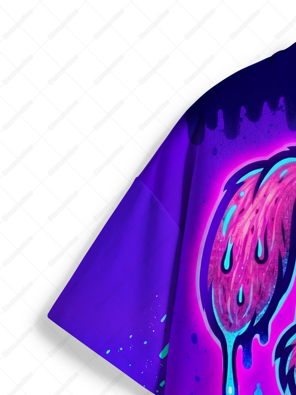 NEON PSYCHEDELIC DRIPPING BUNNY ECO OVERSIZED GRAPHIC TEES