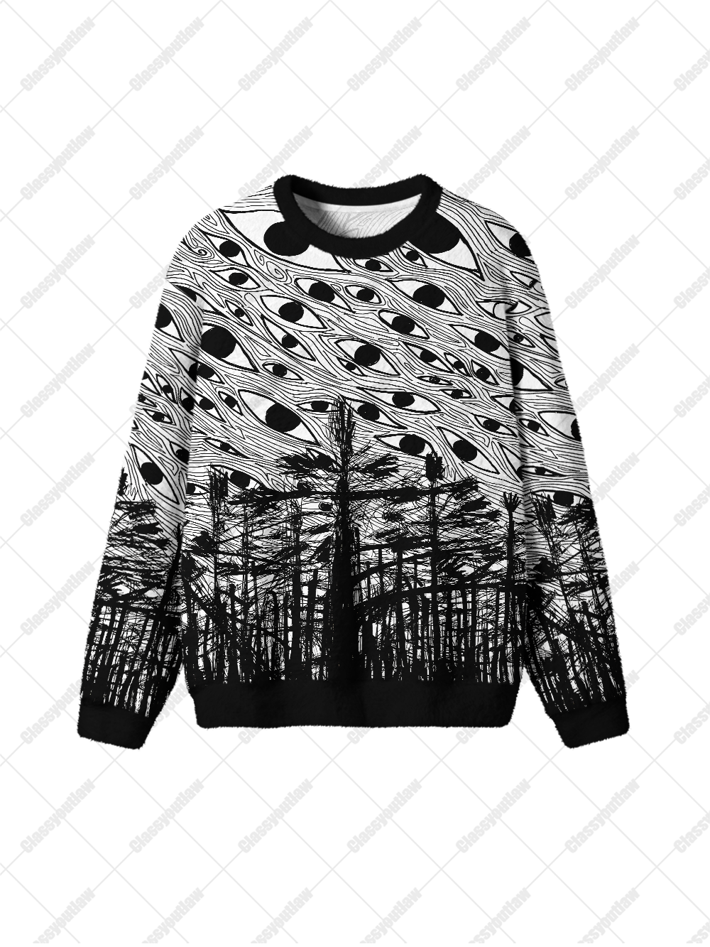 FOREST OF EYES KNIT SWEATSHIRT