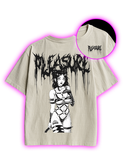 Pleasure Double Sided Print Washed TShirt