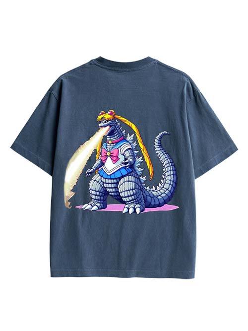 Sailor Godzilla Double Sided Print Washed TShirt