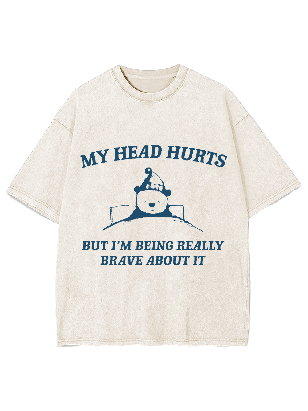 My Head Hurts Washed Tshirt-ClassyOutlaw Sale