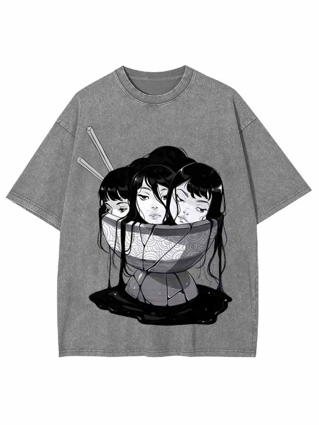 Three Faces in a Bowl Washed Tshirt
