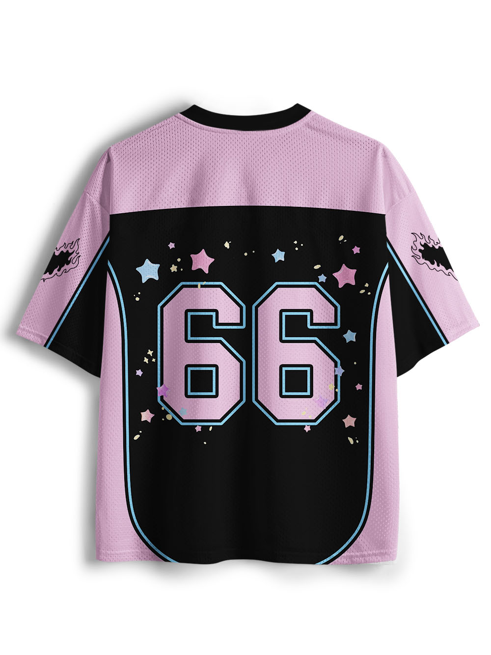 CUTE DEMON CAT ON SKULL ALTAR MESH JERSEY