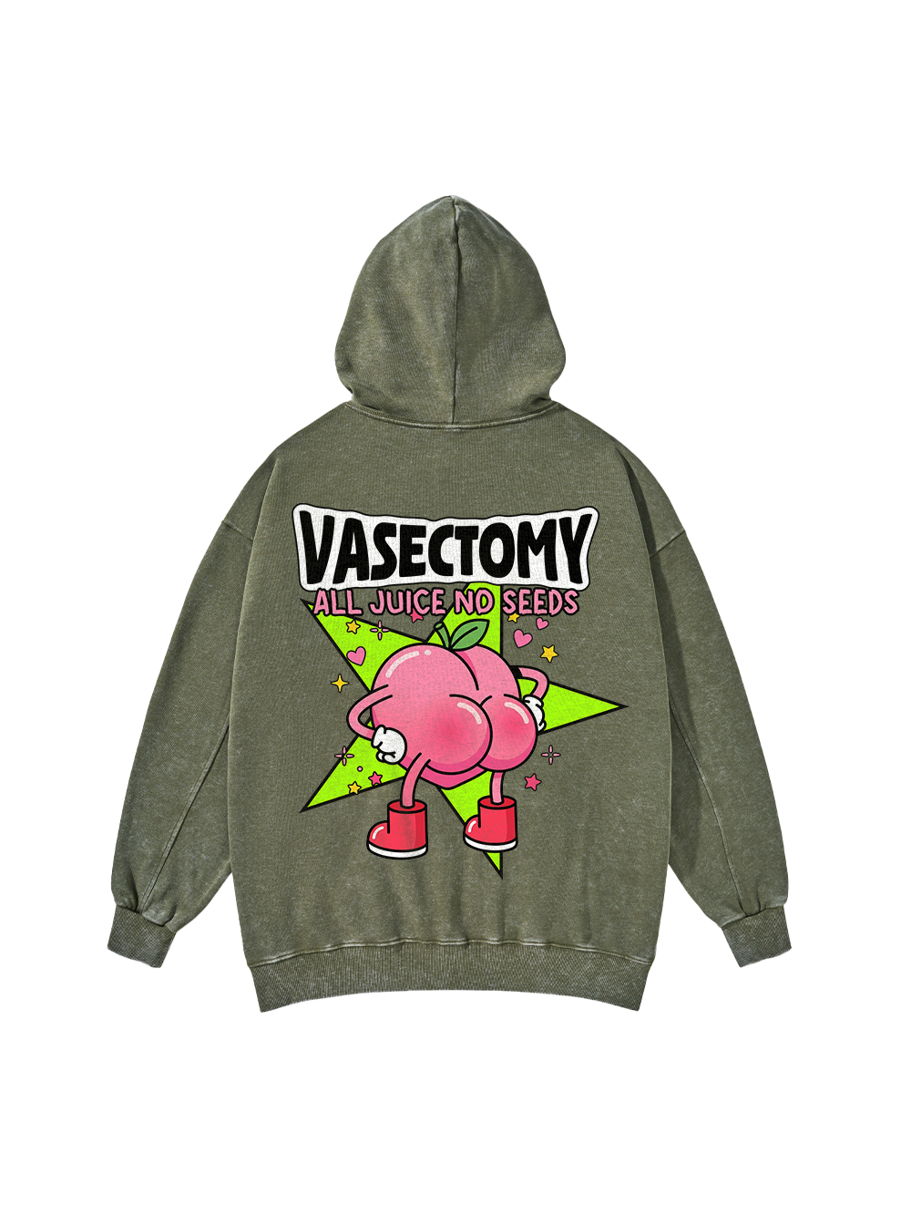 VASECTOMY ALL JUICE NO SEEDS WASHED HOODIE