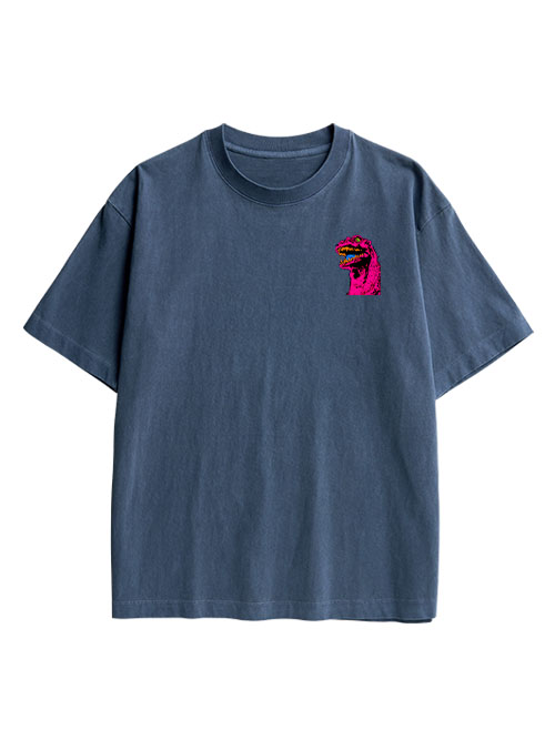 Neon Roar Double Sided Print Washed TShirt