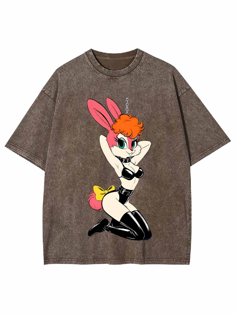 Sexy Bunny Girl Washed Tshirt