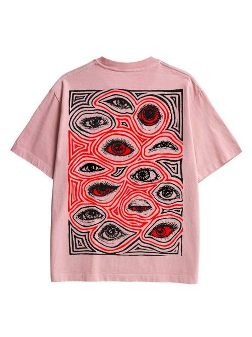 Eyes Of Perception Double Sided Print Washed TShirt