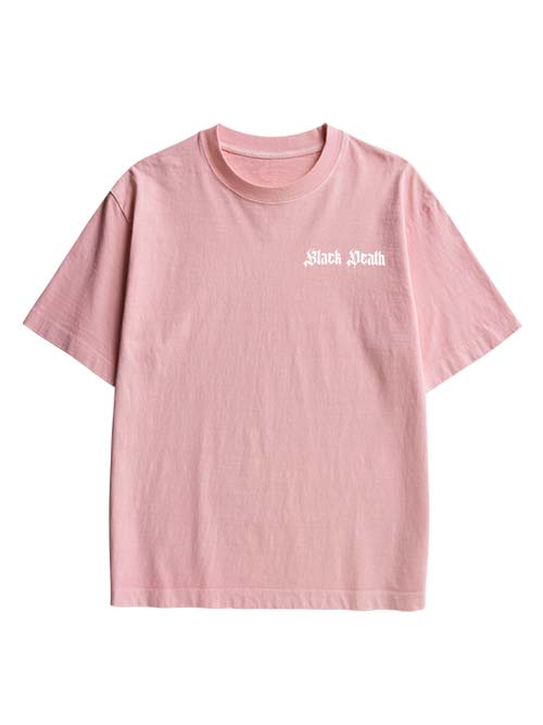 Black Death Double Sided Print Washed TShirt