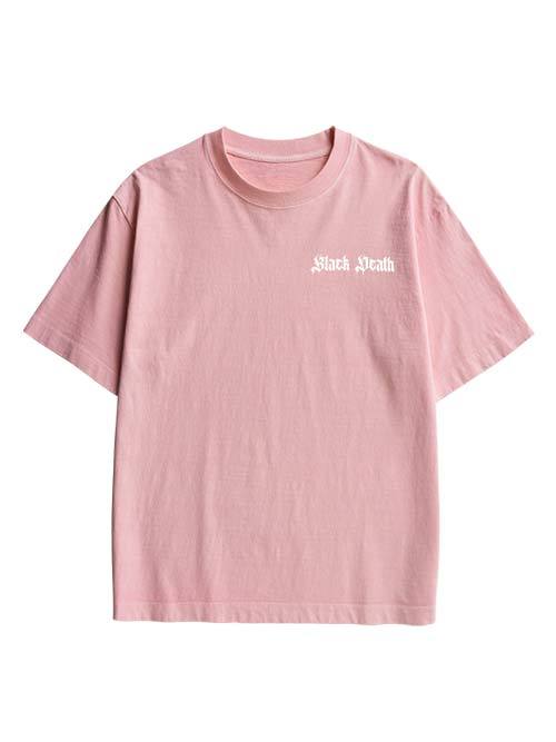 Black Death Double Sided Print Washed TShirt