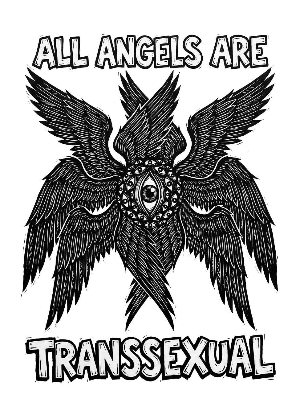 ALL ANGELS ARE TRANSSEXUAL WASHED TANK