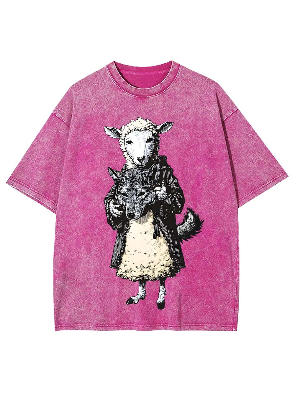 Sheep Wolf Mask Washed Tshirt