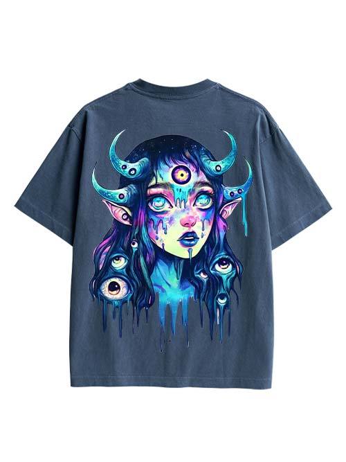 Celestial Visionary Double Sided Print Washed TShirt