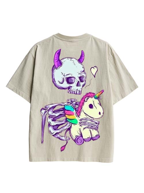Dark Whimsy Double Sided Print Washed TShirt