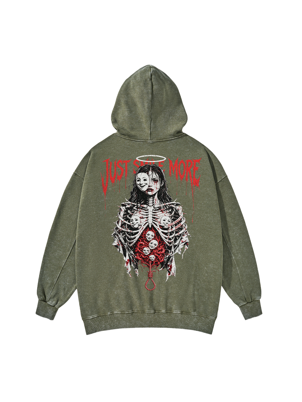 MASKED AGONY WASHED HOODIE