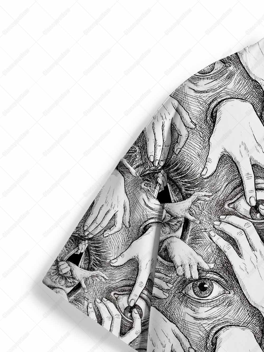 Horror Hands and Eyes Graphic T-shirt