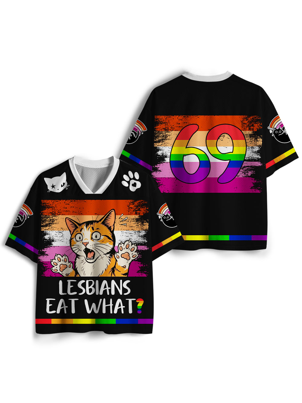 LESBIANS EAT WHAT MESH JERSEY