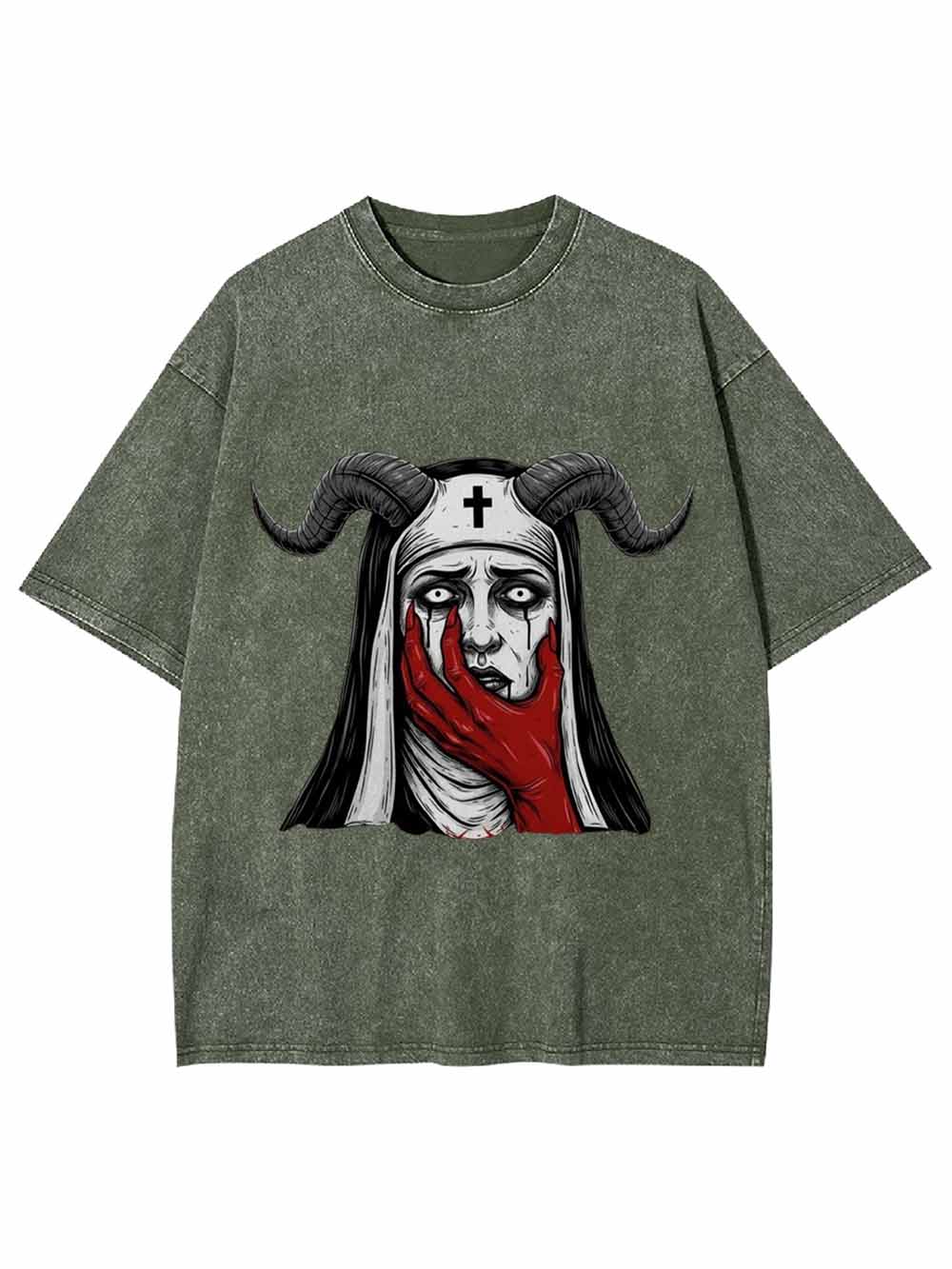 Demon Nun Washed Tshirt