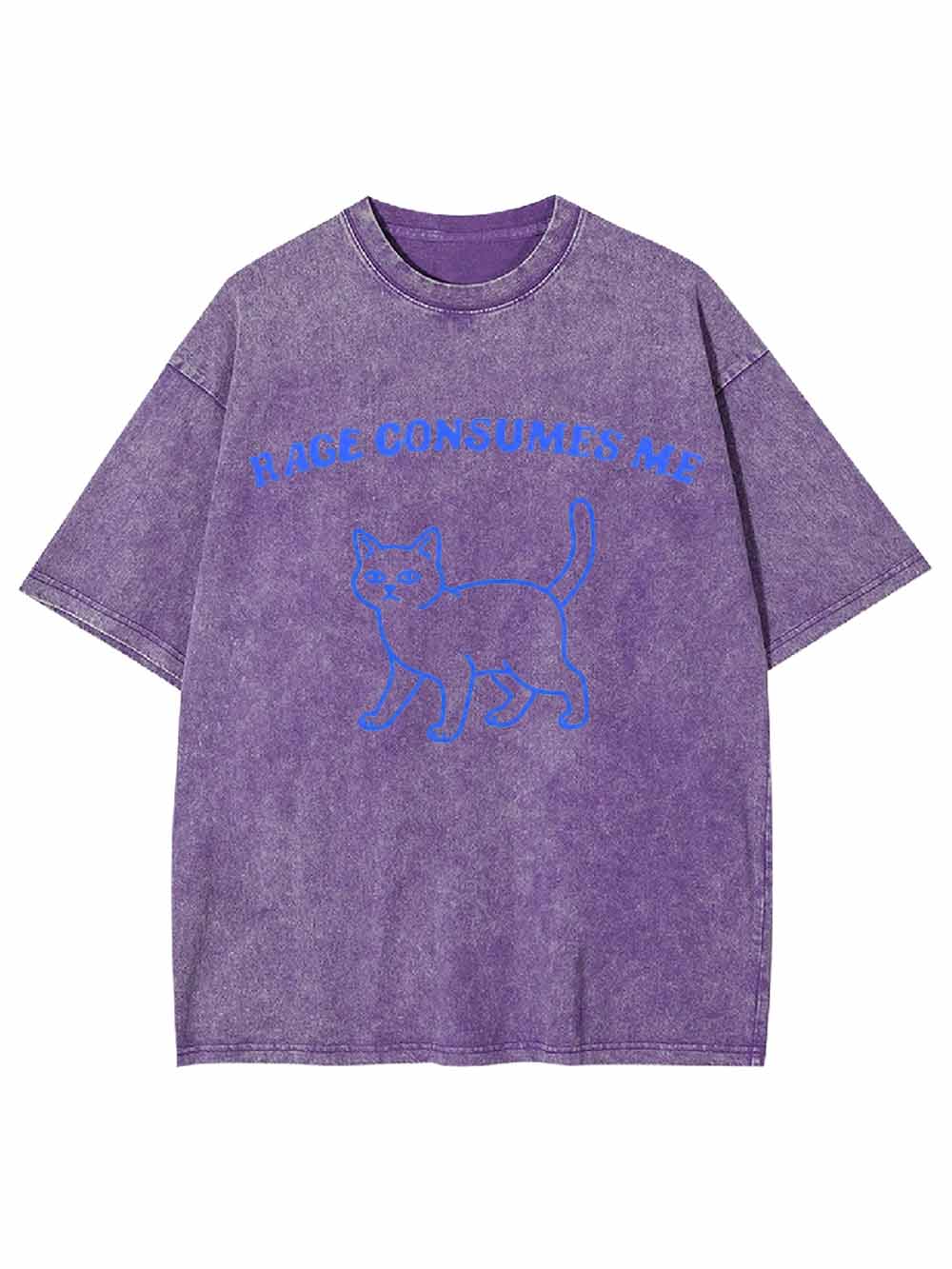 Rage Consumes Me Cat Washed Tshirt