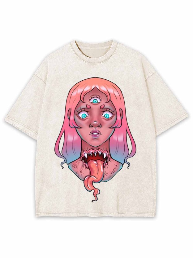 Triple Eye Witch Washed Tshirt