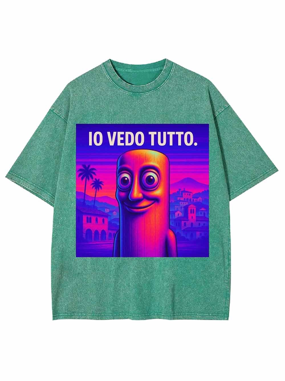 IO VEDO TUTTO WASHED TSHIRT