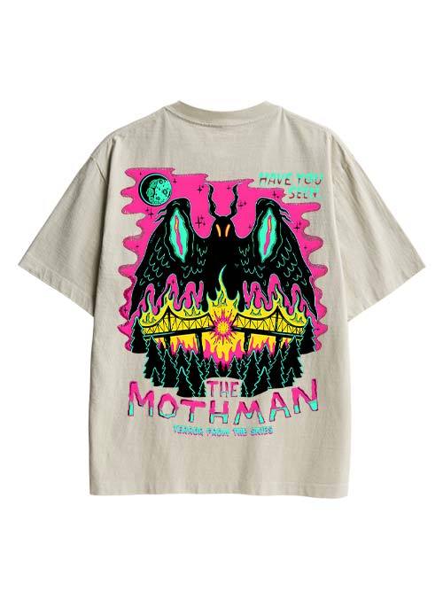 Mothman Double Sided Print Washed TShirt