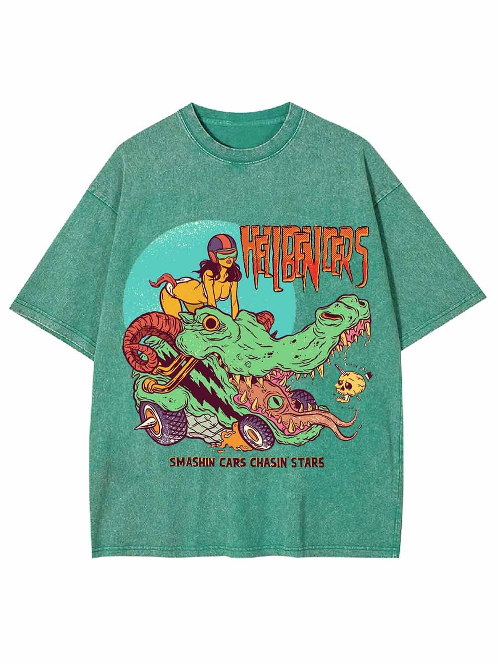 SMASHIN CARS CHASIN IS STARS WASHED TSHIRT