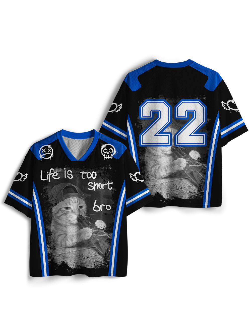Life Is Too Short Bro Blue Edition Mesh Jersey