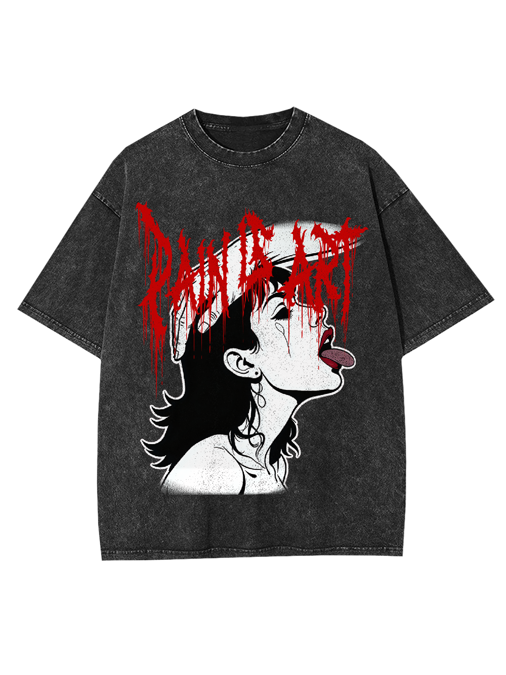 Pain is art Washed Tshirt-ClassyOutlaw Sale