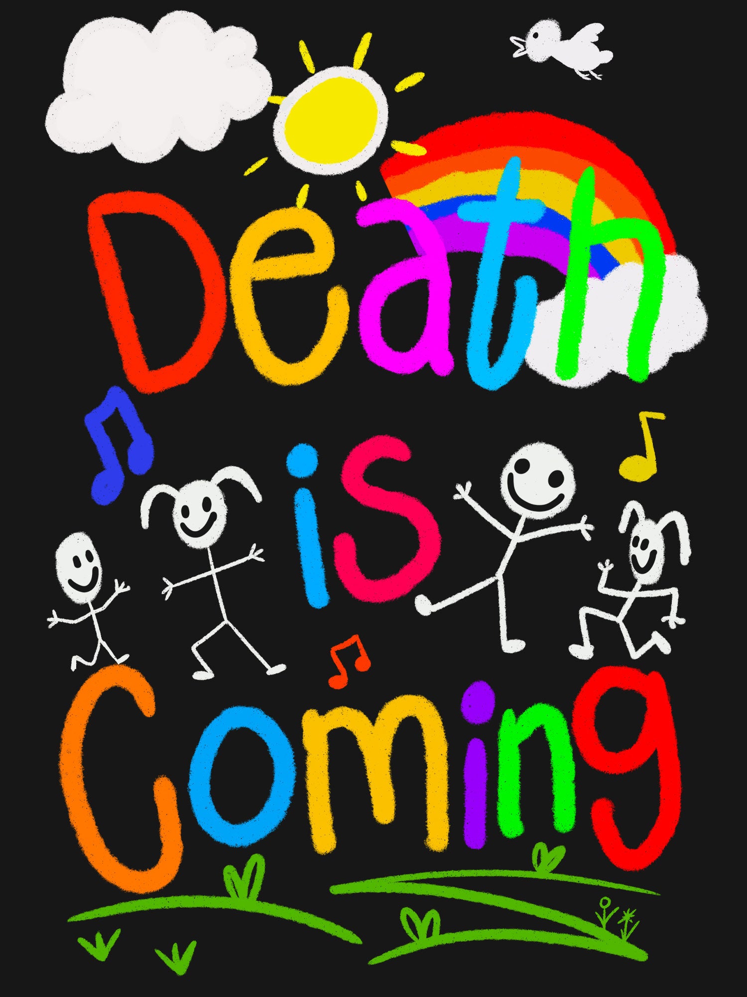 Death Is Coming Washed Tshirt