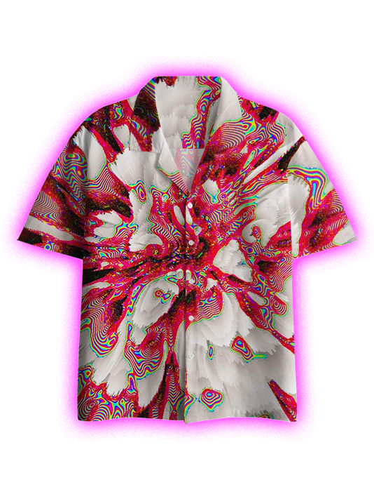 Vivid Chaos Unleashed Button Up Pocket Shirt