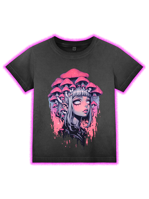 Fungal Reverie Washed Slim Tshirt
