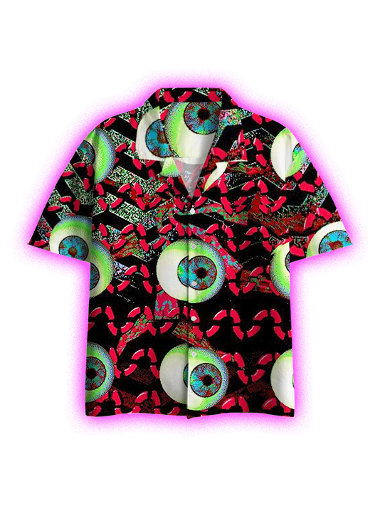 vision of eyes Button Up Pocket Shirt