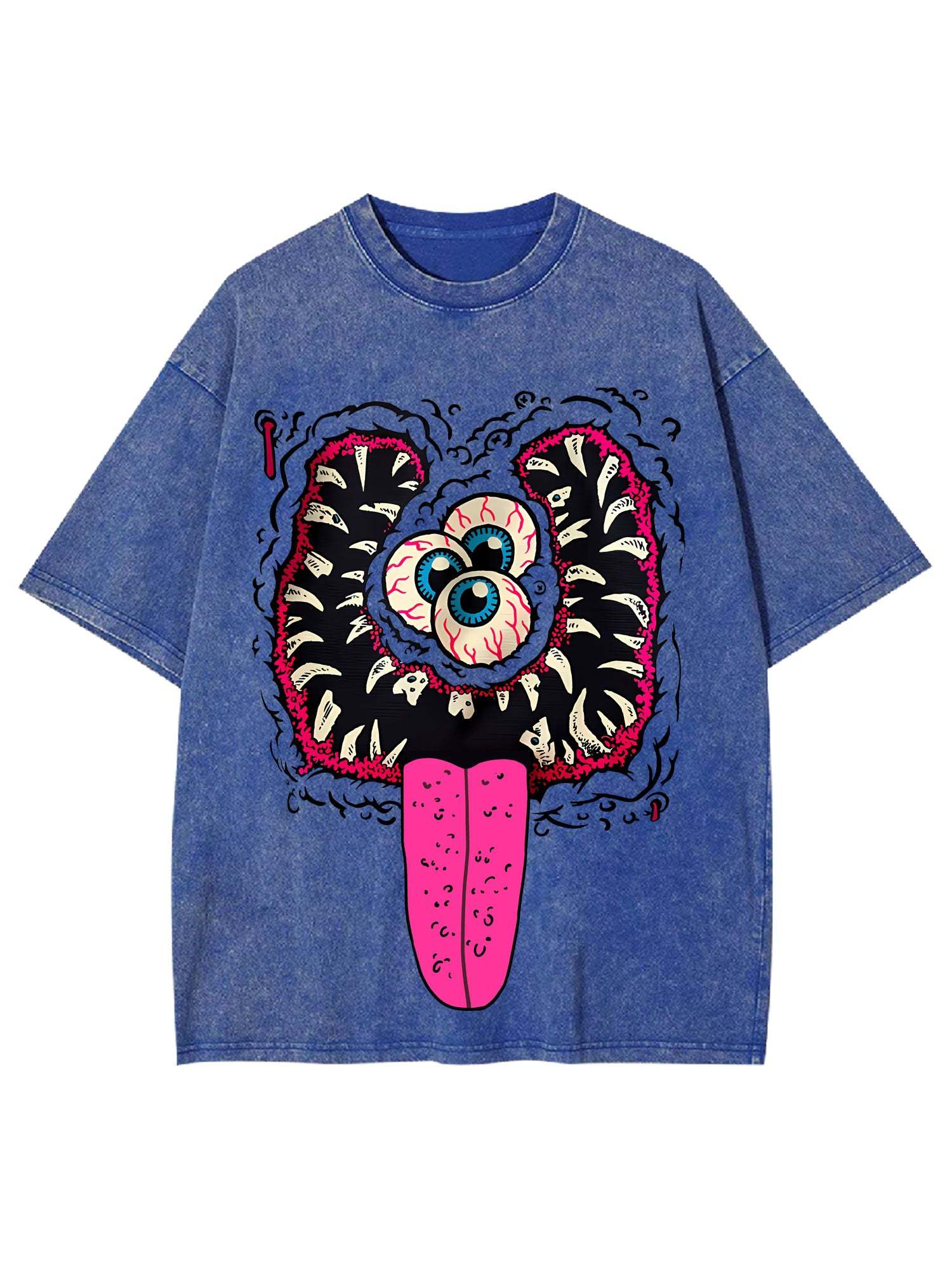 Terrifying Grin Washed Tshirt-ClassyOutlaw Sale